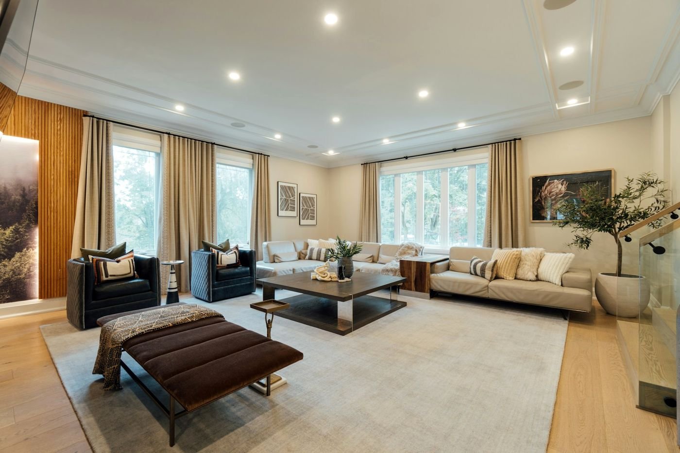 Styled lounge room ready for sale photography